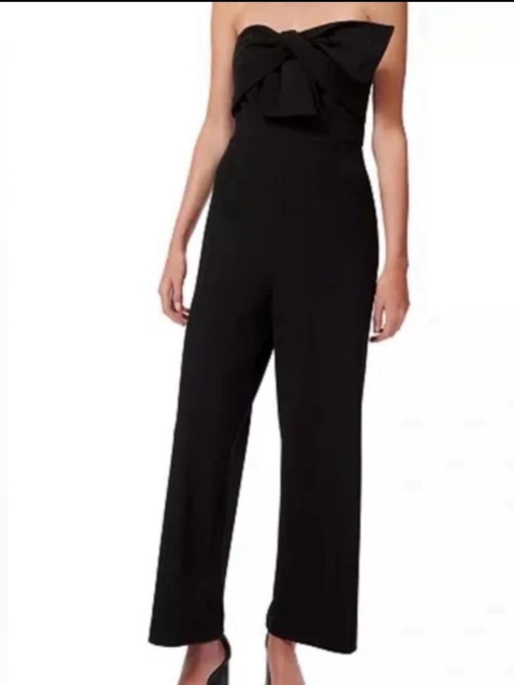 Sam Edelman Women’s 12 Black Strapless Bow Jumpsuit Evening Holiday Wedding New